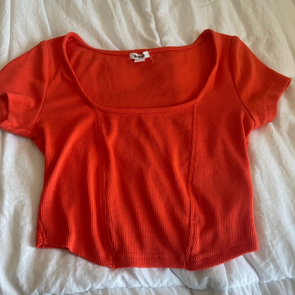nwot garage orange mackenzie corset cropped top - Picture 2 of 5
